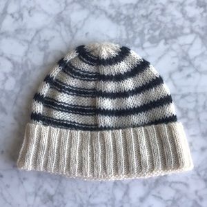 Madewell 1937 Soft Cream/Black Striped Beanie
